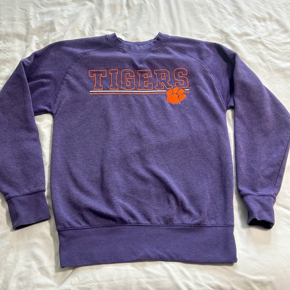 Champion Authentic Athleticwear Clemson Tigers Purple Sweatshirt Mens Small